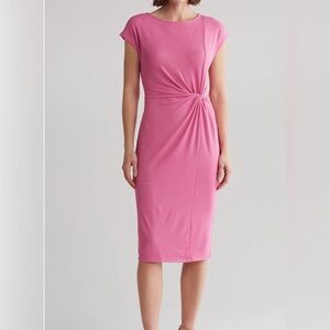 NORDSTROM RACK Side Knot Modal Blend Midi Dress